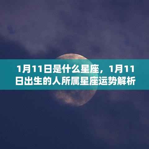 1月11日出生的人的星座运势解析及星座特点总结