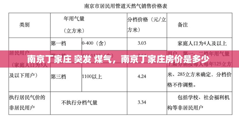 南京丁家庄 突发 煤气，南京丁家庄房价是多少 