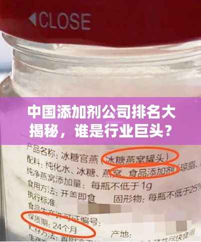 中国添加剂公司排名大揭秘，谁是行业巨头？
